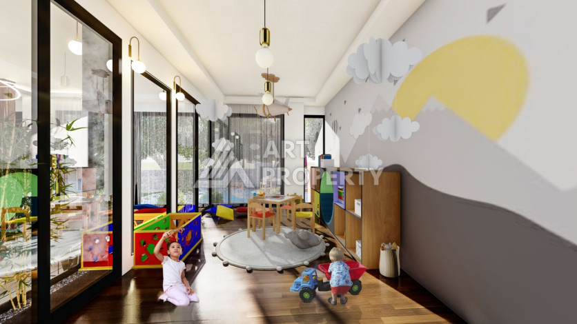 Новый проект уютного жилого комплекса с инфраструктурой в районе Джикджилли - Ракурс 12