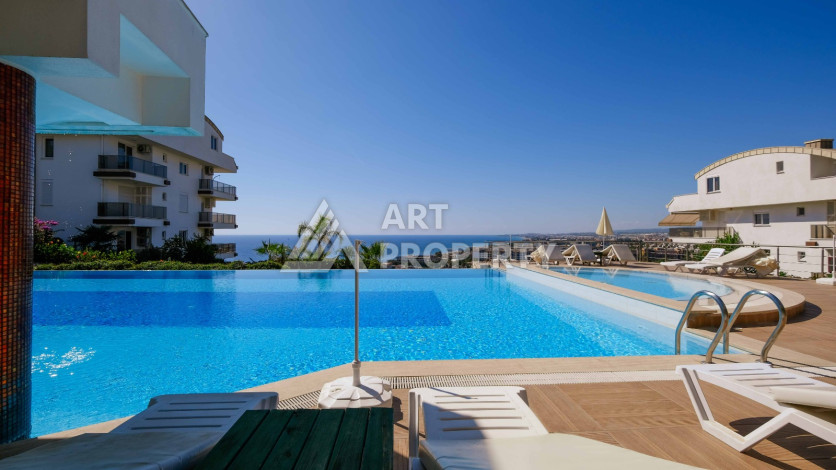 Шикарная  квартира 2+1 в Конаклы с видом на средиземное море - Ракурс 30