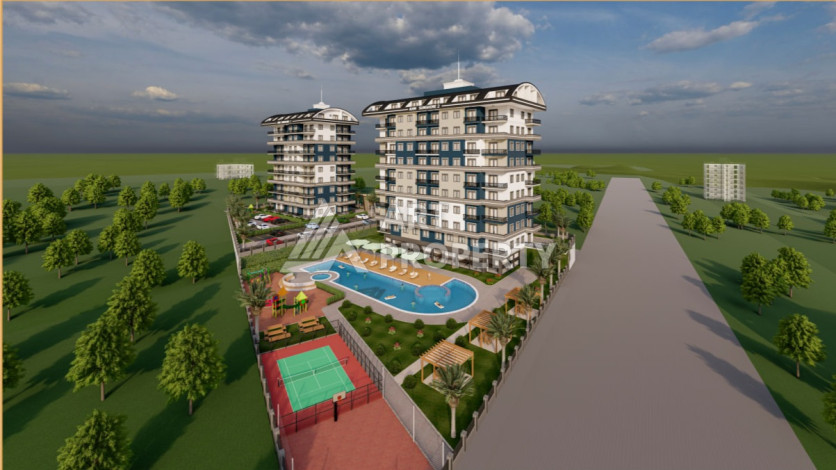 Выгодный инвестиционный проект – резиденция с развитой инфраструктурой в районе Паяллар, Алания - Ракурс 4