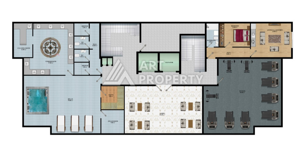 Выгодный инвестиционный проект – резиденция с развитой инфраструктурой в районе Паяллар, Алания - Ракурс 21