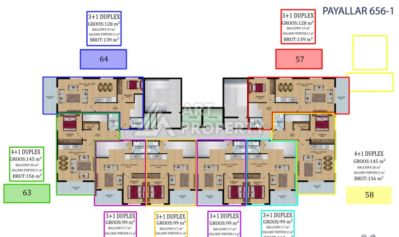 Выгодный инвестиционный проект – резиденция с развитой инфраструктурой в районе Паяллар, Алания - Ракурс 23