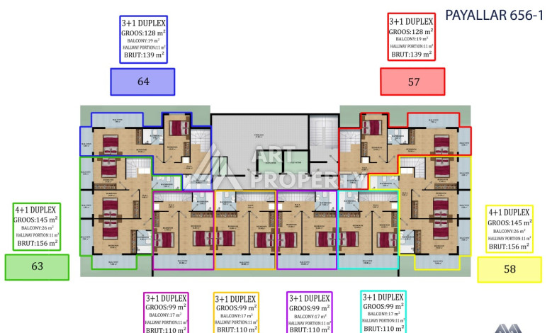 Выгодный инвестиционный проект – резиденция с развитой инфраструктурой в районе Паяллар, Алания - Ракурс 24