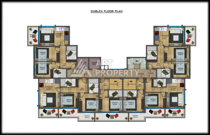 Новый шикарный проект с развитой инфраструктурой в районе Оба - Ракурс 3