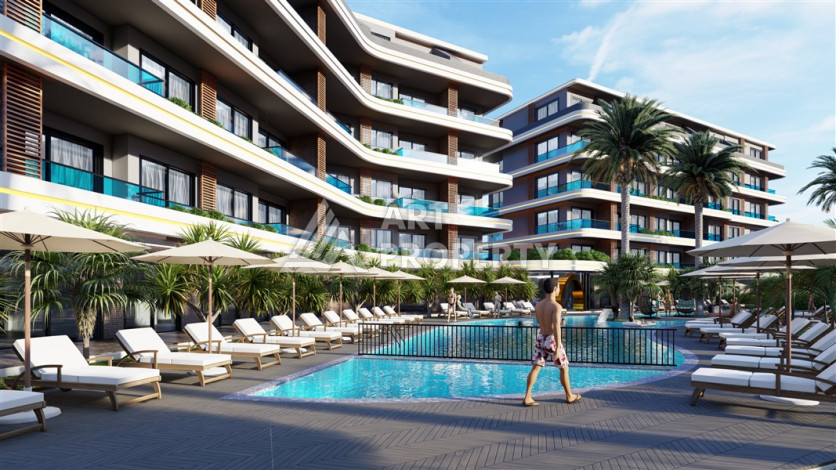 Новый проект в районе Оба на этапе строительства - Ракурс 4