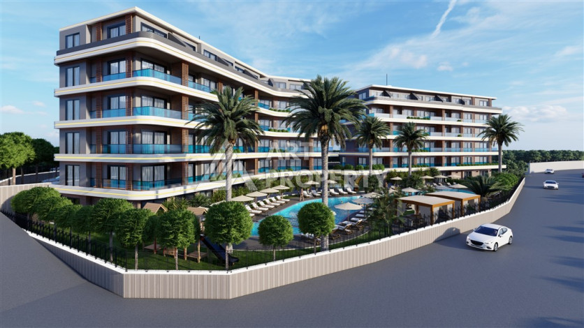 Новый проект в районе Оба на этапе строительства - Ракурс 7