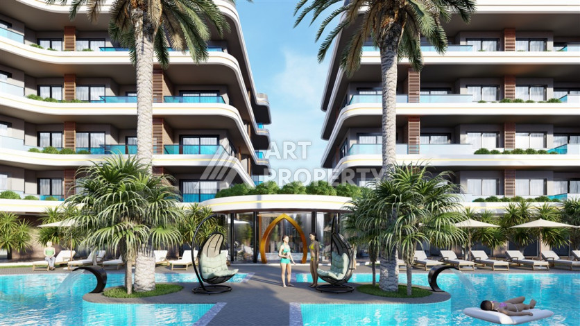 Новый проект в районе Оба на этапе строительства - Ракурс 8