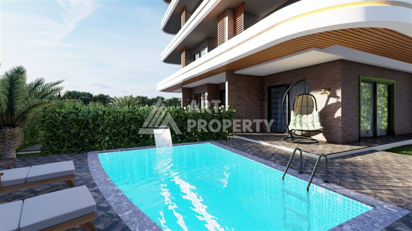 Новый проект в районе Оба на этапе строительства - Ракурс 11