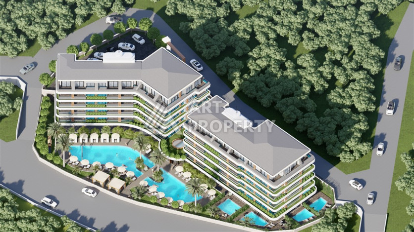 Новый проект в районе Оба на этапе строительства - Ракурс 12