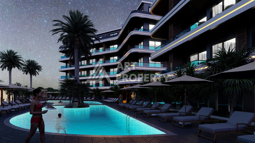 Новый проект в районе Оба на этапе строительства - Ракурс 18