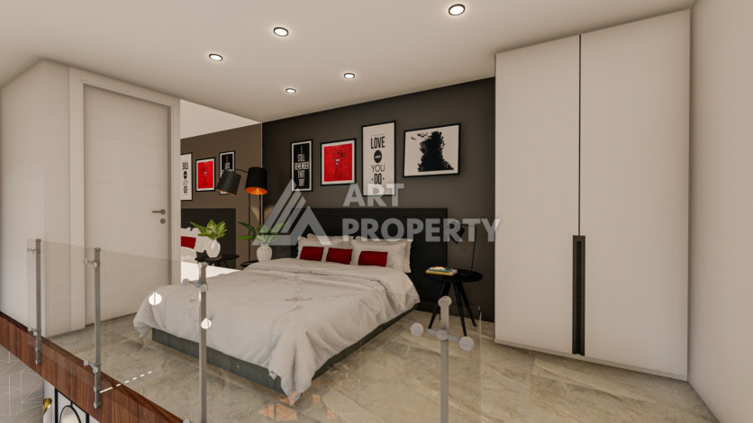 Новый комплекс на стадии строительства в Алании район Махмутлар - Ракурс 3