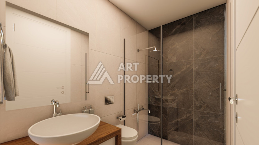 Новый комплекс на стадии строительства в Алании район Махмутлар - Ракурс 6