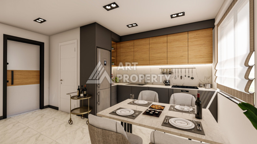 Новый комплекс на стадии строительства в Алании район Махмутлар - Ракурс 10