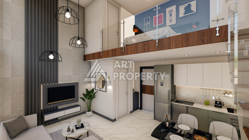 Новый комплекс на стадии строительства в Алании район Махмутлар - Ракурс 17