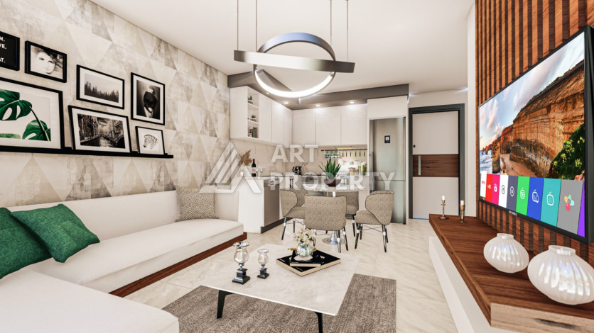 Новый комплекс на стадии строительства в Алании район Махмутлар - Ракурс 23