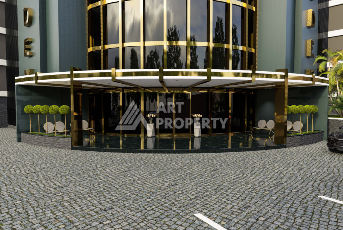 Новый проект в Алании район Демирташ на стадии строительства - Ракурс 3