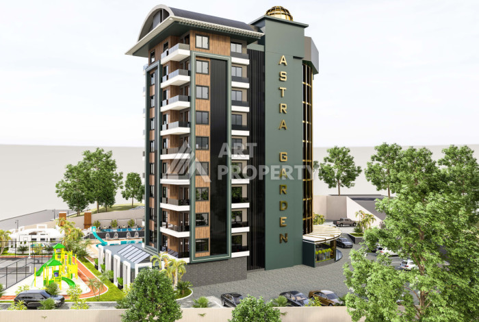 Новый проект в Алании район Демирташ на стадии строительства - Ракурс 4