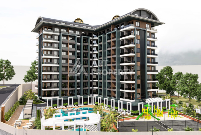 Новый проект в Алании район Демирташ на стадии строительства - Ракурс 6