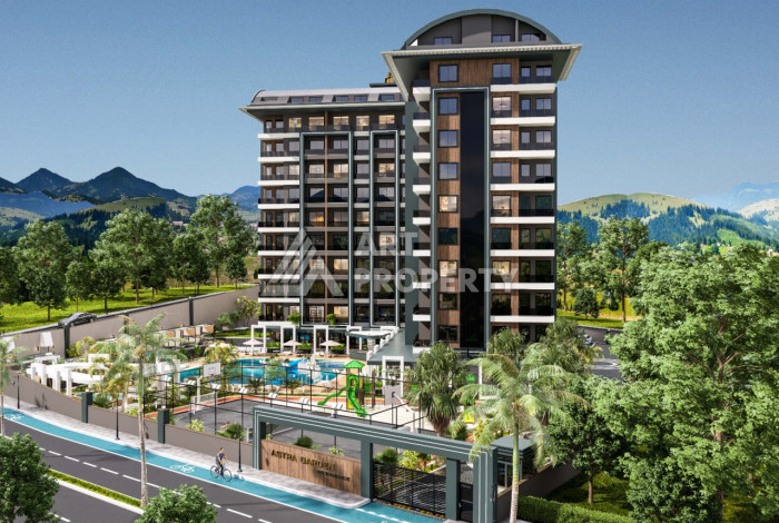 Новый проект в Алании район Демирташ на стадии строительства - Ракурс 9