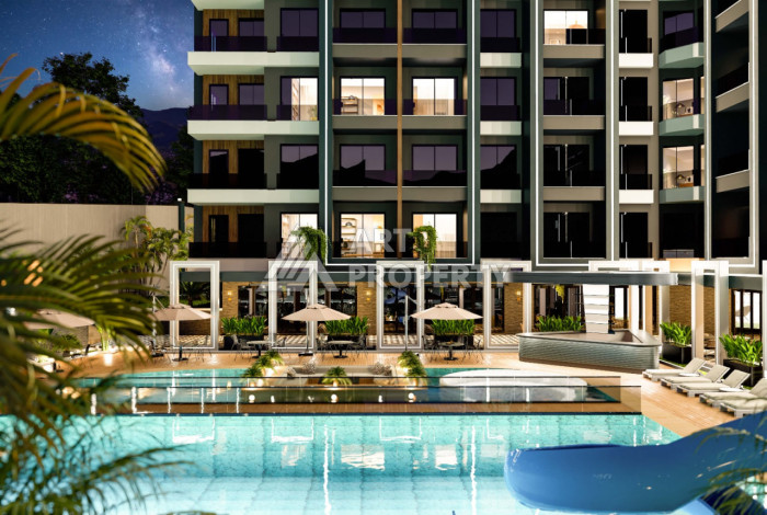 Новый проект в Алании район Демирташ на стадии строительства - Ракурс 10