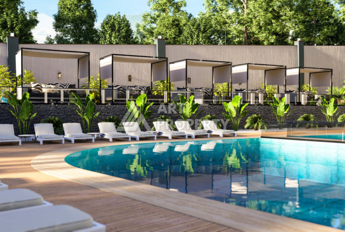 Новый проект в Алании район Демирташ на стадии строительства - Ракурс 22