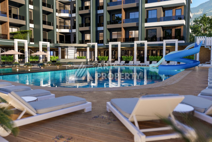 Новый проект в Алании район Демирташ на стадии строительства - Ракурс 23