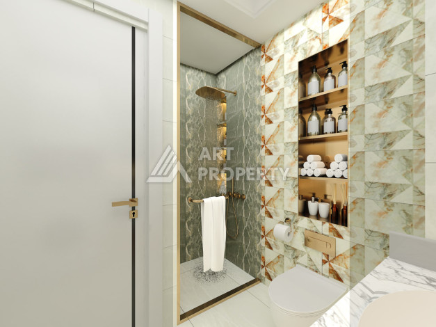 Новый проект в Алании район Демирташ на стадии строительства - Ракурс 32