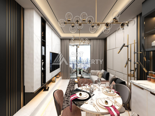 Новый проект в Алании район Демирташ на стадии строительства - Ракурс 34