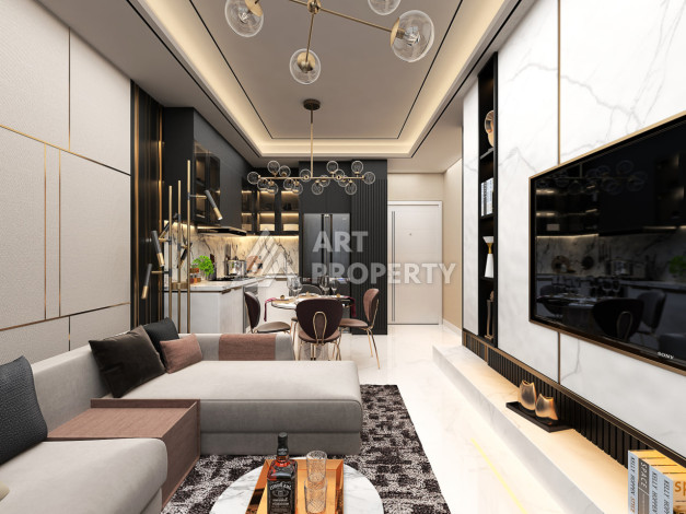 Новый проект в Алании район Демирташ на стадии строительства - Ракурс 36