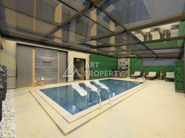 Новый проект в Алании район Демирташ на стадии строительства - Ракурс 49