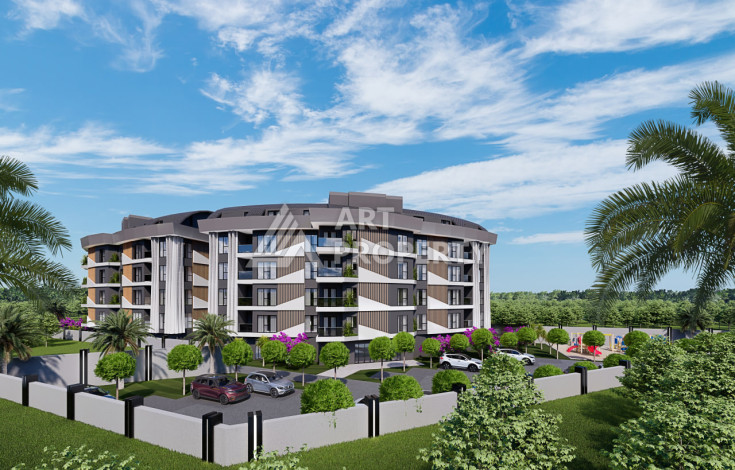 Новый проект на стадии строительства в Алании район Конаклы - Ракурс 2