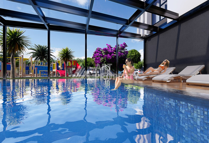 Новый проект на стадии строительства в Алании район Конаклы - Ракурс 6