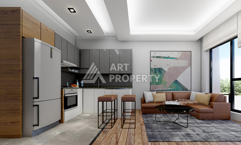 Новый проект на стадии строительства в Алании район Конаклы - Ракурс 8