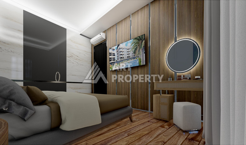 Новый проект на стадии строительства в Алании район Конаклы - Ракурс 11