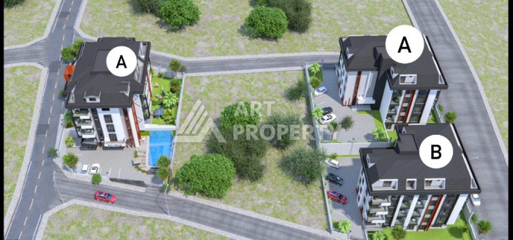 Новый проект в центре Алании на стадии строительства - Ракурс 9