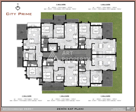 Новый проект в центре Алании на стадии строительства - Ракурс 23