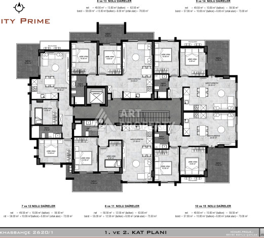 Новый проект в центре Алании на стадии строительства - Ракурс 26