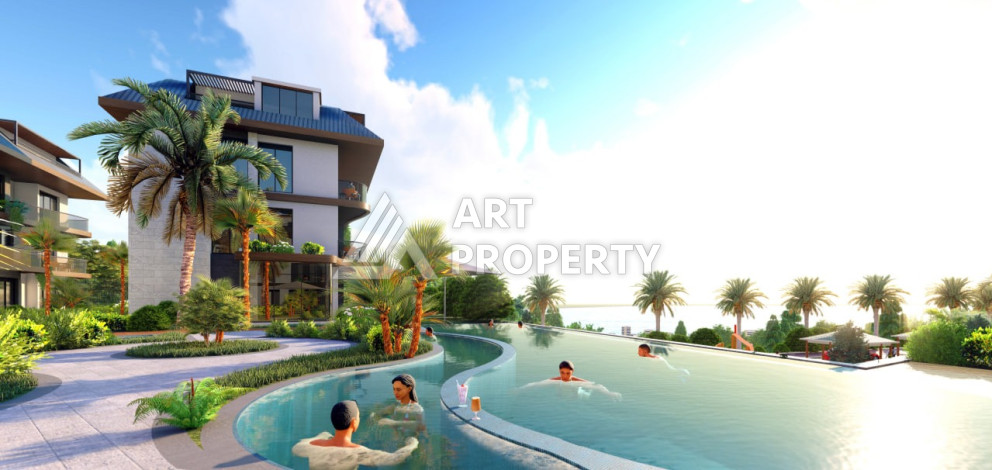 Новый проект ультрасовременного жилого комплекса в Алании – район Бекташ - Ракурс 3