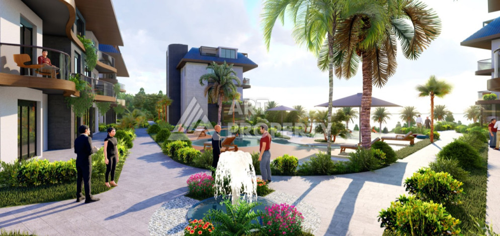 Новый проект ультрасовременного жилого комплекса в Алании – район Бекташ - Ракурс 5