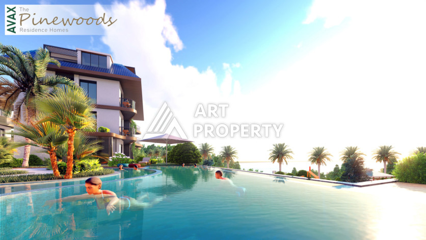 Новый проект ультрасовременного жилого комплекса в Алании – район Бекташ - Ракурс 14