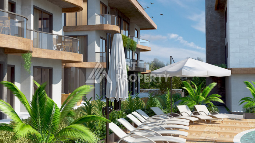 Новый проект ультрасовременного жилого комплекса в Алании – район Бекташ - Ракурс 15