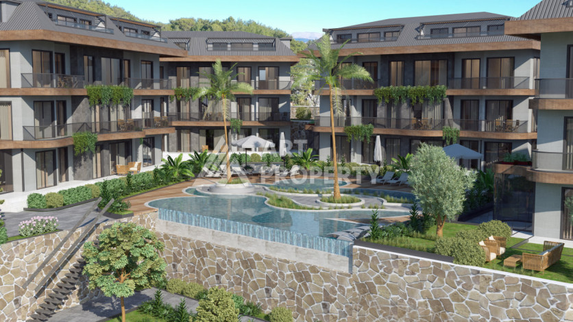 Новый проект ультрасовременного жилого комплекса в Алании – район Бекташ - Ракурс 28