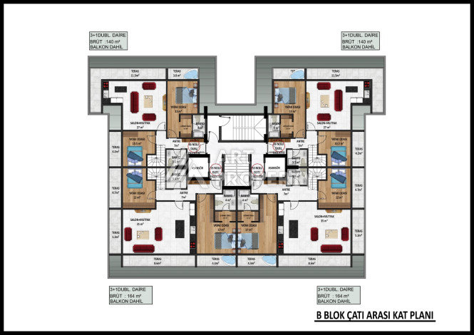 Инвестиционно-привлекательный проект на берегу пляжа Кейкубата в центре Алании - Ракурс 35