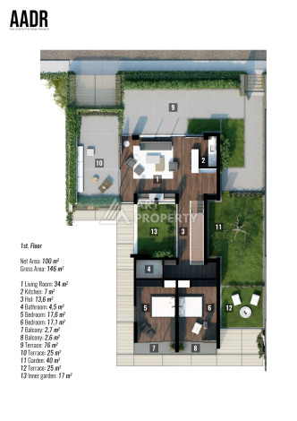 Шикарная просторная видовая вилла 5+2, 474м2  с видом на море в районе Кыргыджак - Ракурс 26