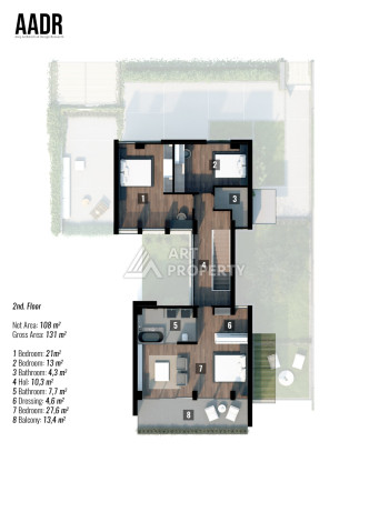 Шикарная просторная видовая вилла 5+2, 474м2  с видом на море в районе Кыргыджак - Ракурс 27