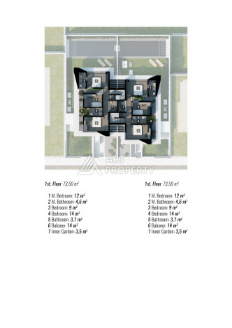 Шикарная вилла на этапе строительства в районе Каргыджак - Ракурс 52