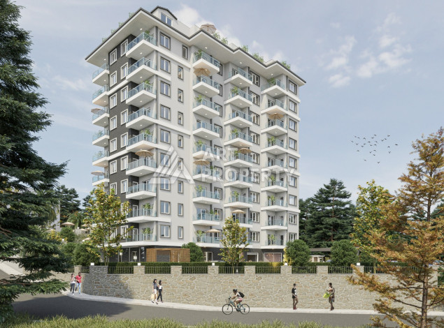 Новый проект жилого комплекса с апартаментами 1+1, 2+1, 3+1 в районе Авсаллар - Ракурс 0