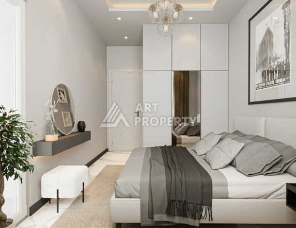 Новый проект жилого комплекса с апартаментами 1+1, 2+1, 3+1 в районе Авсаллар - Ракурс 2