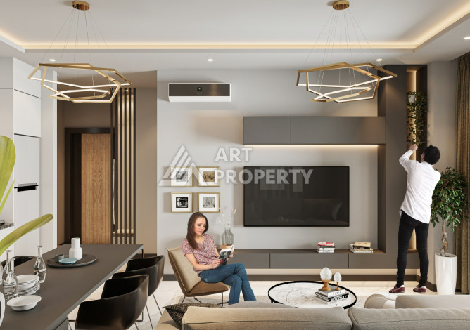 Новый проект жилого комплекса с апартаментами 1+1, 2+1, 3+1 в районе Авсаллар - Ракурс 7