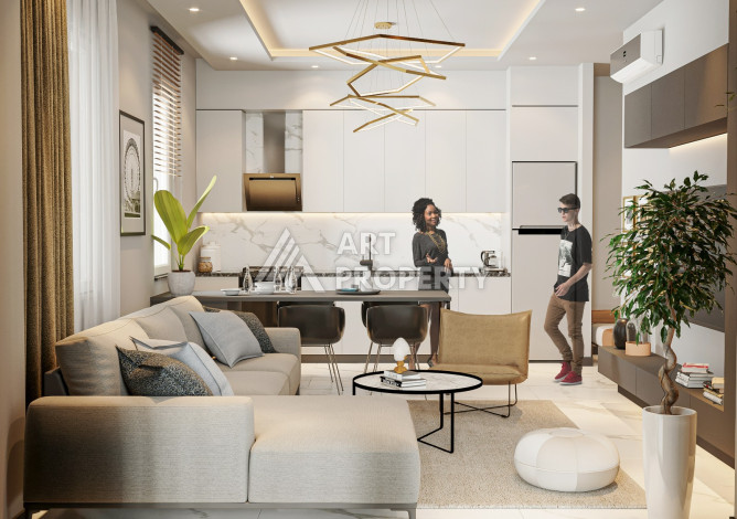 Новый проект жилого комплекса с апартаментами 1+1, 2+1, 3+1 в районе Авсаллар - Ракурс 8