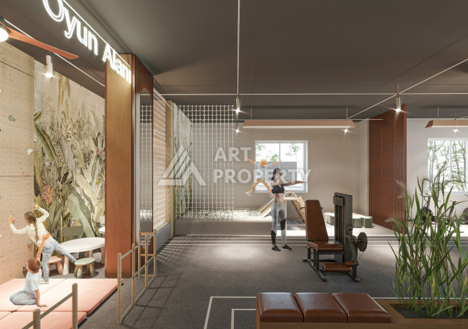 Новый проект жилого комплекса с апартаментами 1+1, 2+1, 3+1 в районе Авсаллар - Ракурс 10